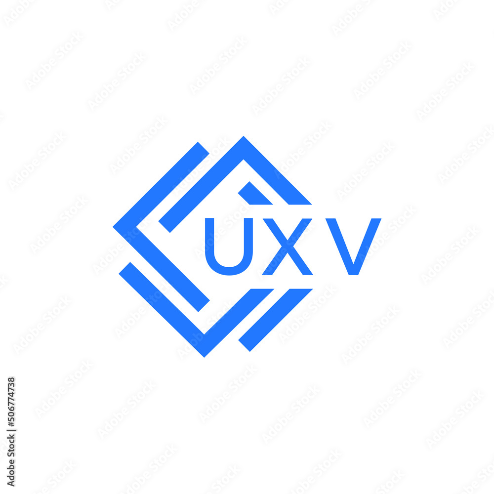 UXV technology letter logo design on white background. UXV creative initials technology letter logo concept. UXV technology letter design. UXV technology letter logo design on white background. UXV creative initials technology letter logo concept. UXV technology letter design.