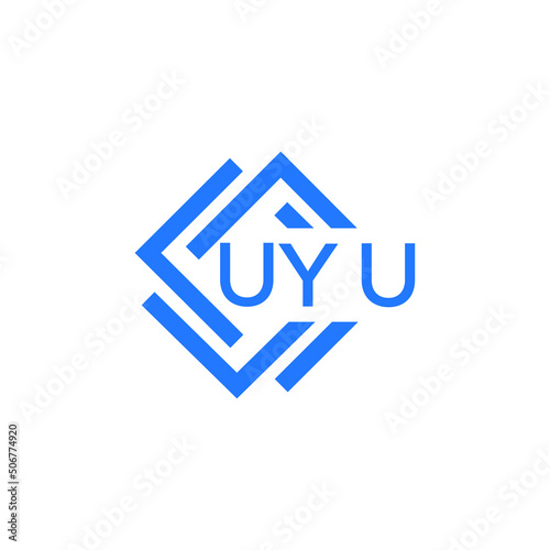 UYU technology letter logo design on white  background. UYU creative initials technology letter logo concept. UYU technology letter design. photo