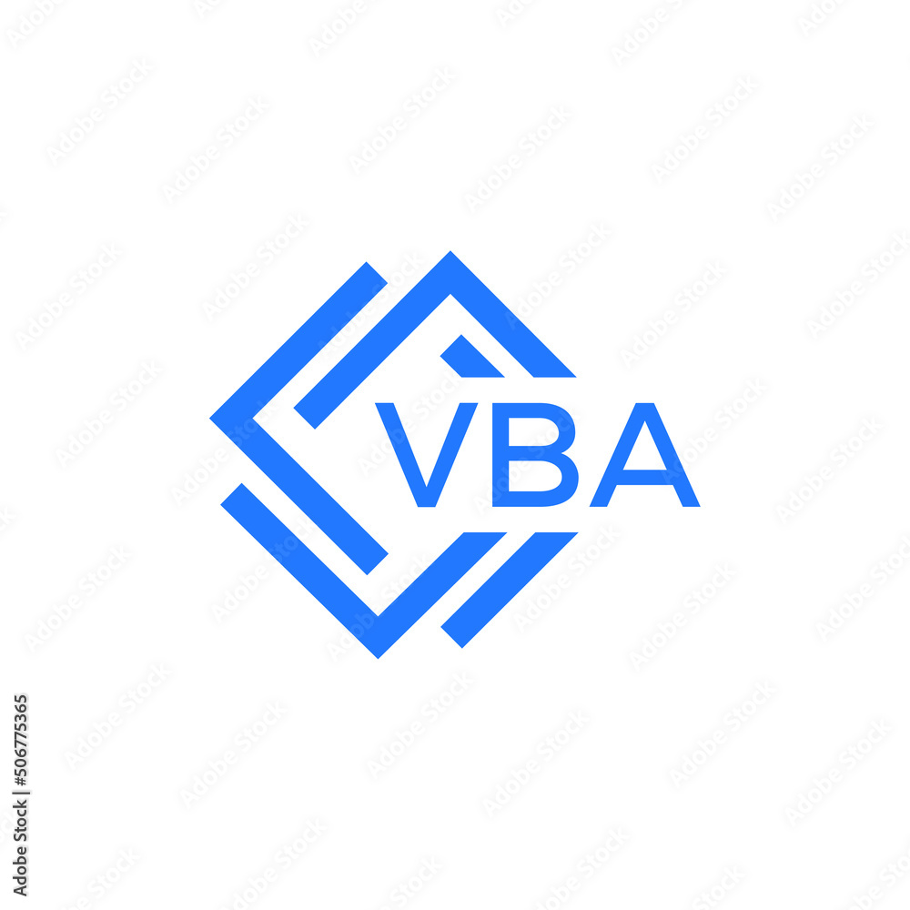 VBA technology letter logo design on white  background. VBA creative initials technology letter logo concept. VBA technology letter design.