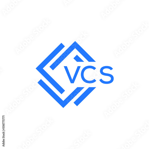 VCS technology letter logo design on white  background. VCS creative initials technology letter logo concept. VCS technology letter design. photo