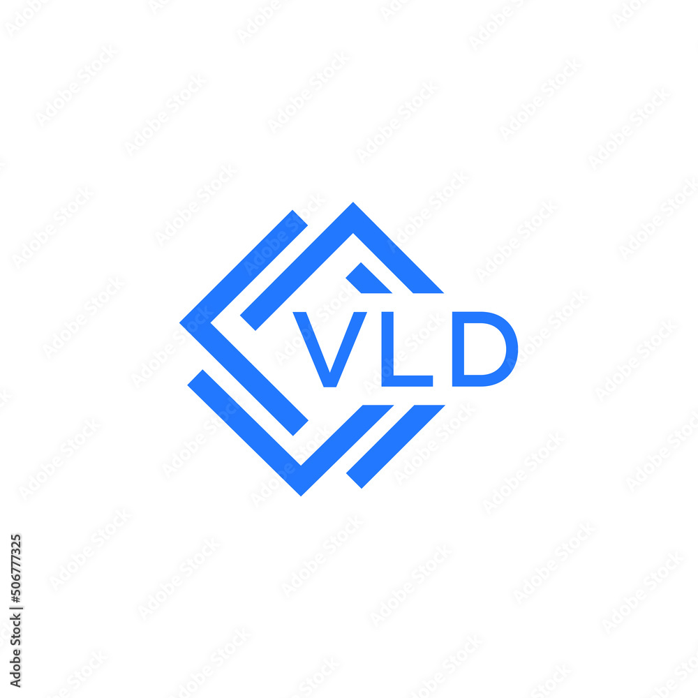 VLD technology letter logo design on white  background. VLD creative initials technology letter logo concept. VLD technology letter design.