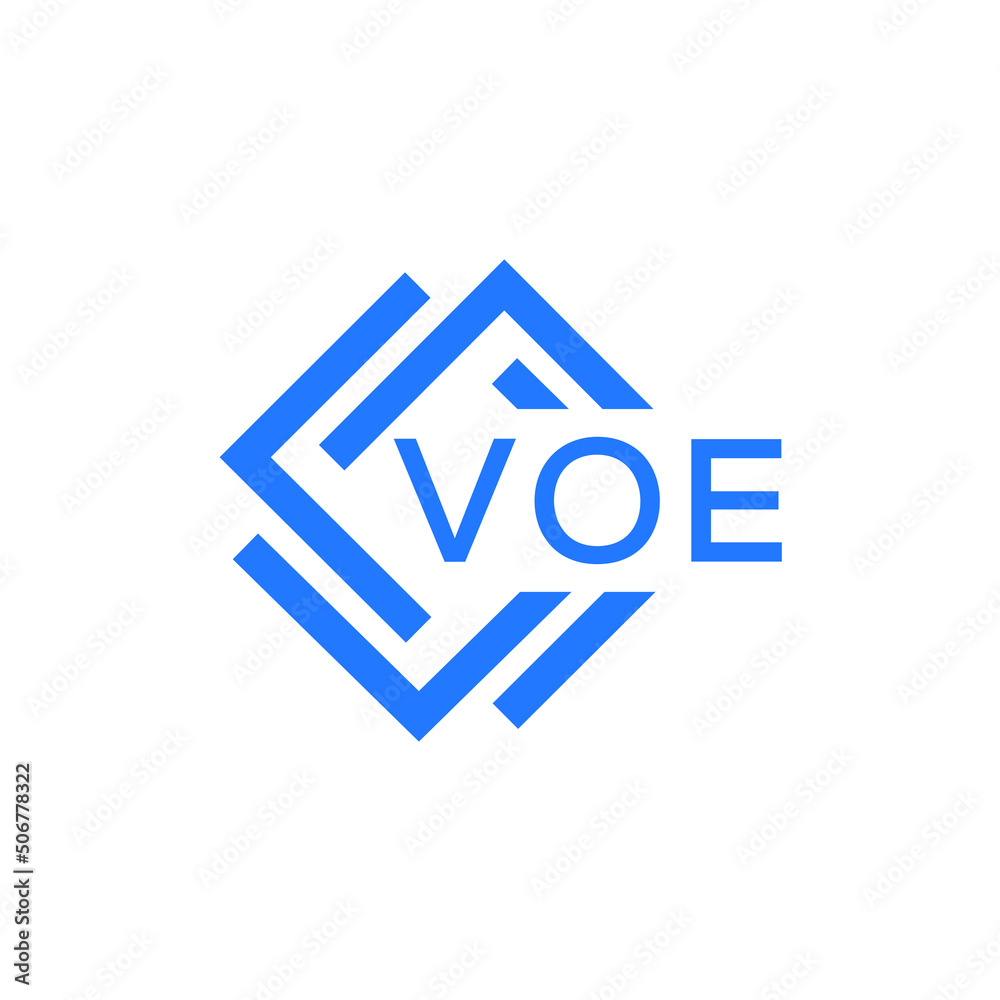 VOE technology letter logo design on white  background. VOE creative initials technology letter logo concept. VOE technology letter design.
