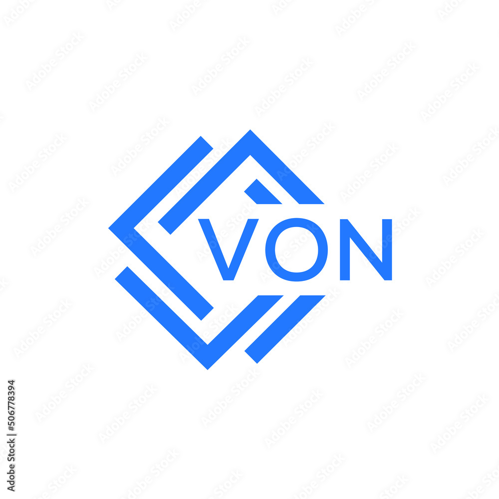 VON technology letter logo design on white  background. VON creative initials technology letter logo concept. VON technology letter design.

