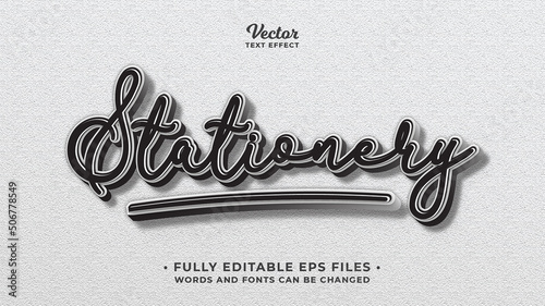 stationery text effect editable eps cc