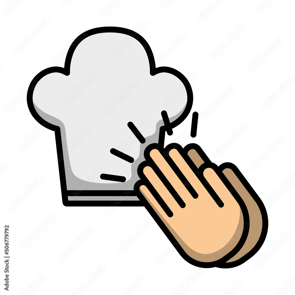 Clapping Palms To Toque Icon Clapping Palms To Toque Icon