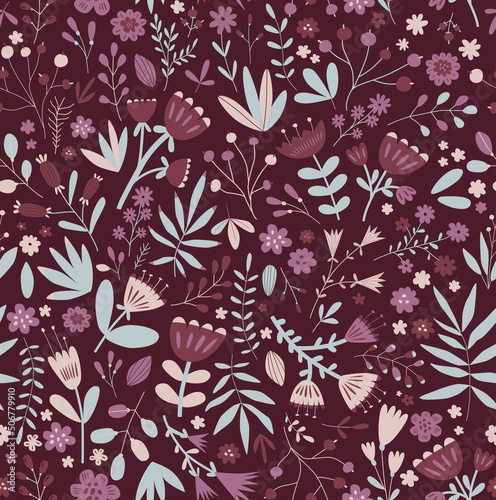 Print. Floral pattern in the small flower. "Ditsy print". Motifs scattered random. Seamless vector texture. Elegant template for fashion prints. Printing with small flowers. Fabric, paper