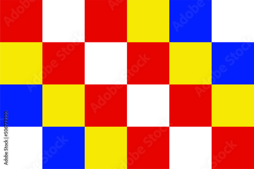 Flag of Antwerp Province of Belgium. Accurate proportion and official colors.