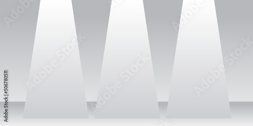 Tableau sur toile White empty room concept, vector illustration
