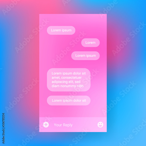 transparent user interface chatting online mobile app
