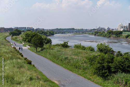 Wallpaper Mural 多摩川の風景 Tamagawa River Japan Torontodigital.ca
