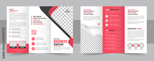 Corporate business trifold brochure template, Creative and Professional tri fold brochure vector design, playful trifold brochure templates photo