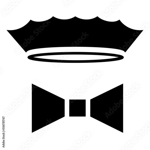Drag king concept pictogram vector illustration.