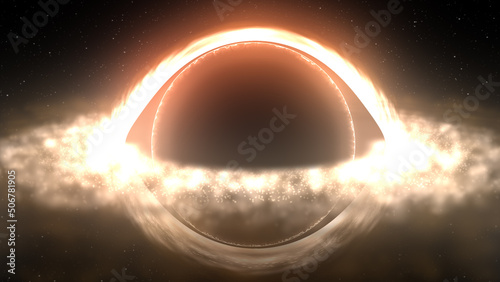 Fototapeta Naklejka Na Ścianę i Meble -  Blackhole or wormhole in space	