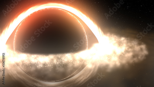 Fototapeta Naklejka Na Ścianę i Meble -  Blackhole or wormhole in space	