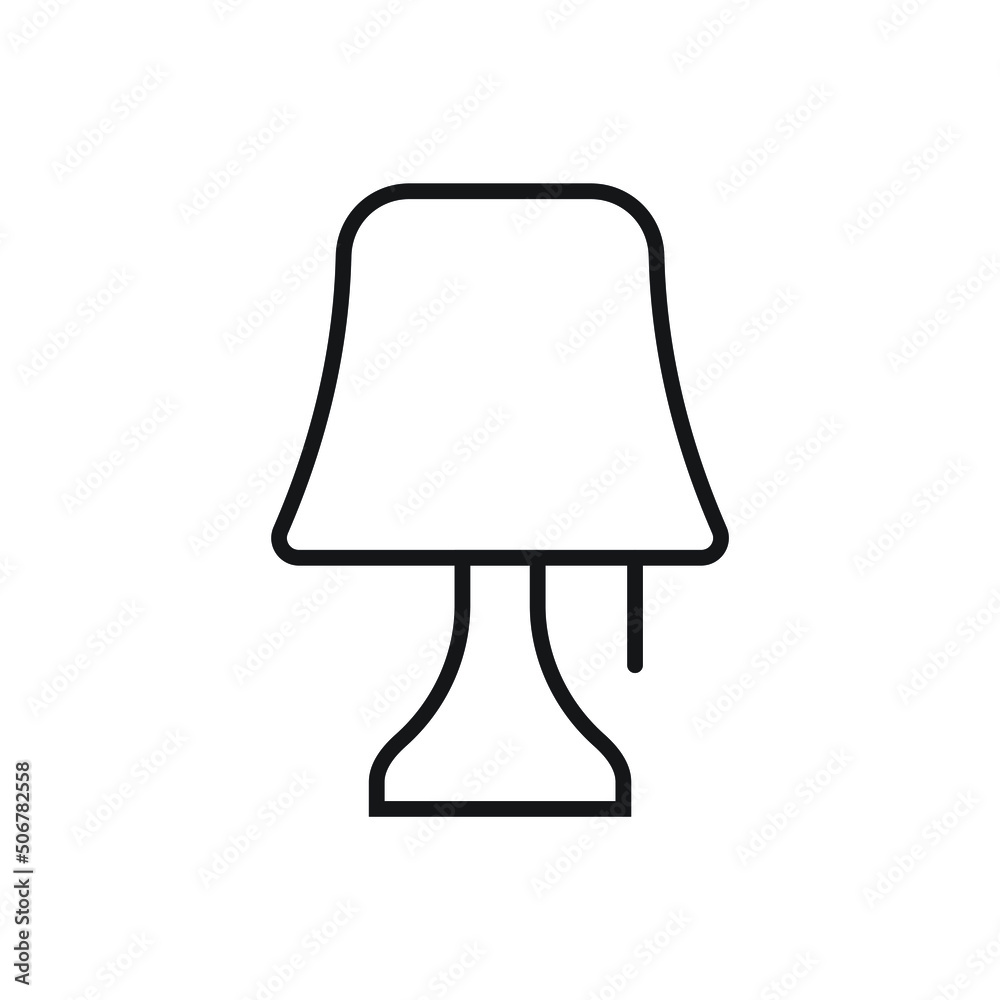Bedside lamp icon design. vector illustration Bedside lamp icon design. vector illustration