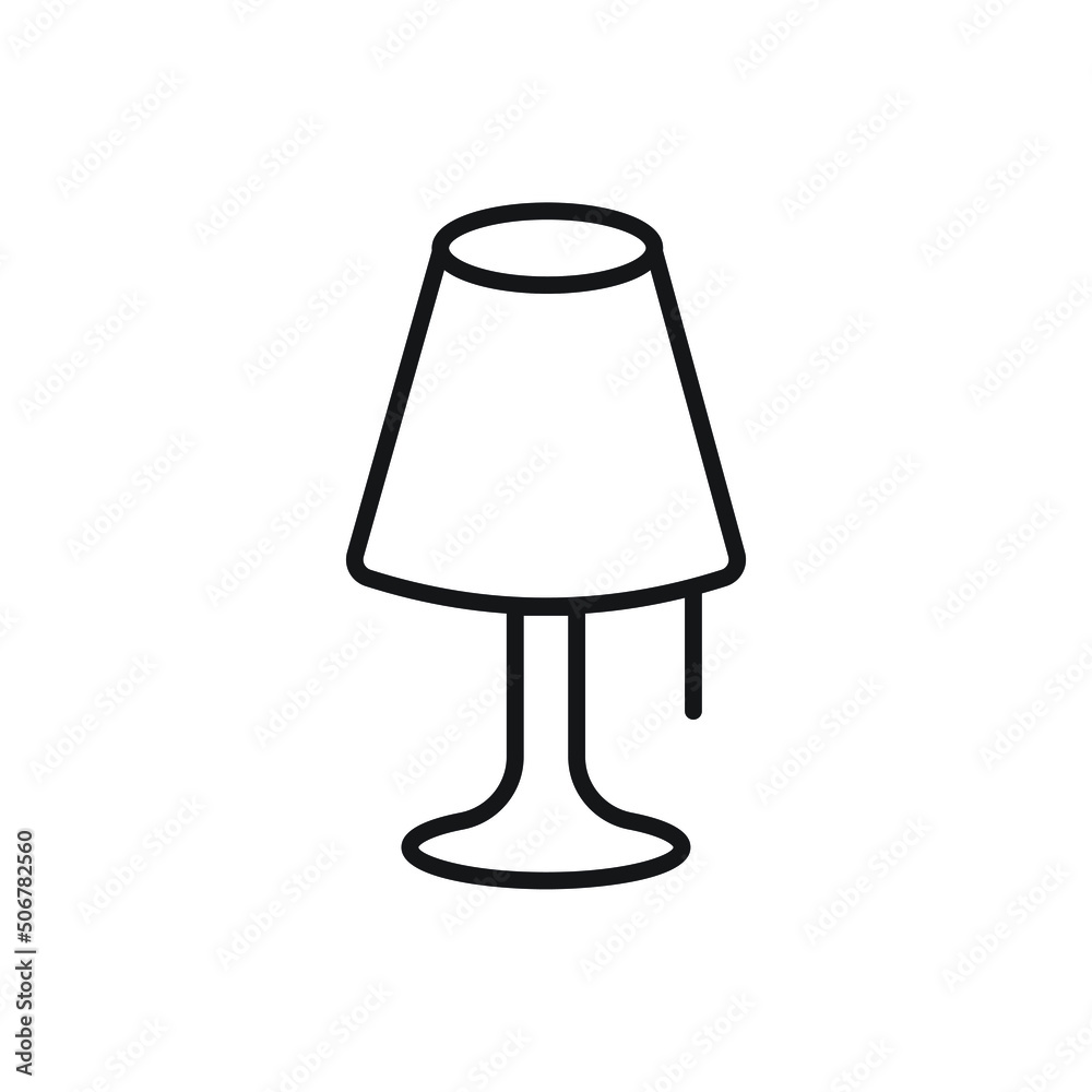 Bedside lamp icon design. vector illustration Bedside lamp icon design. vector illustration