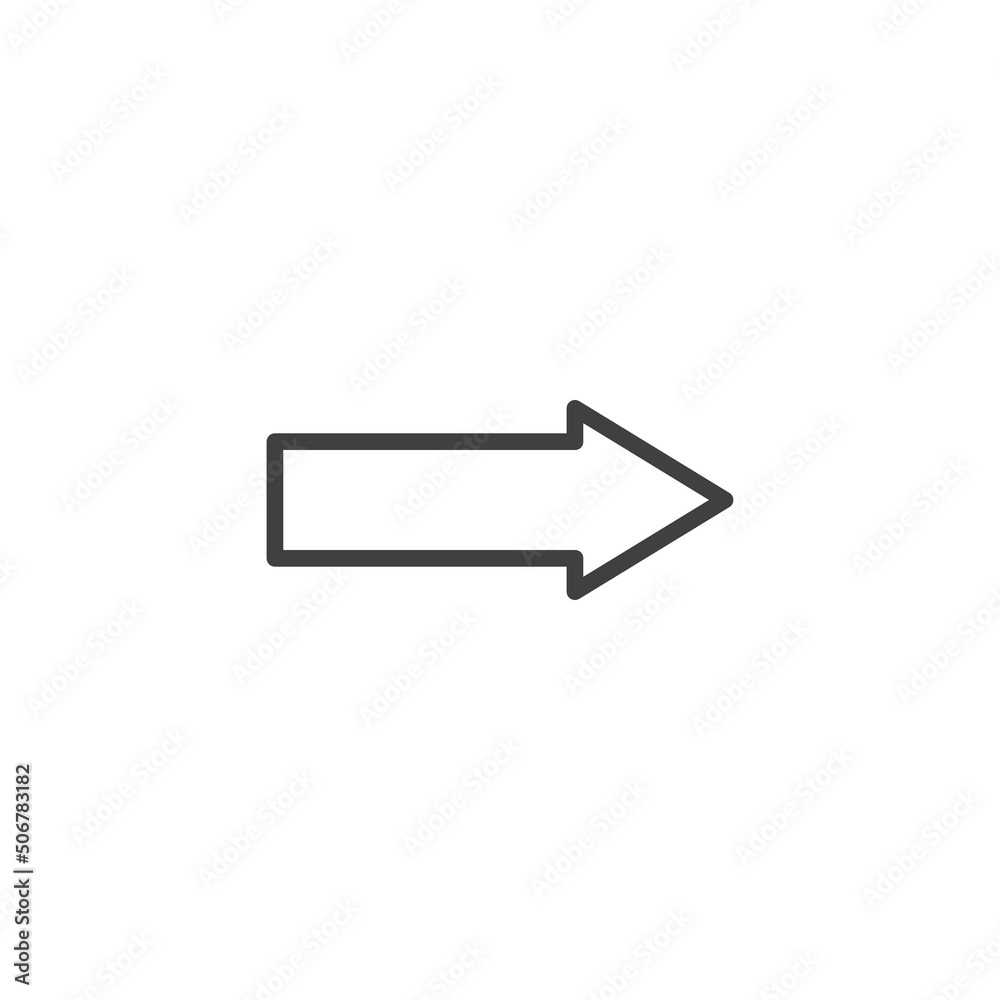 Arrow right line icon