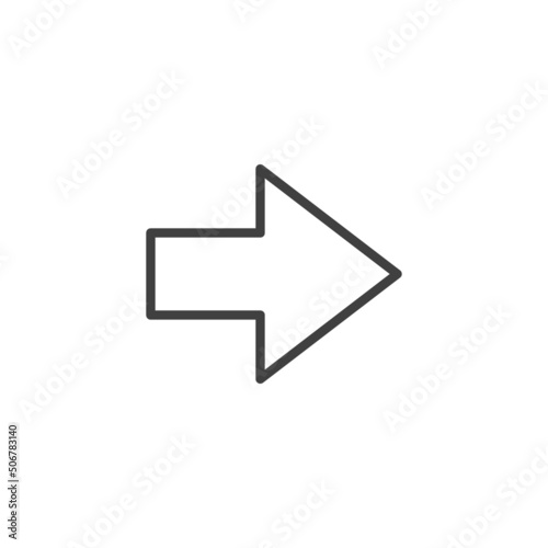 Right direction arrow line icon Free Download Right direction arrow line icon - GFXLoad