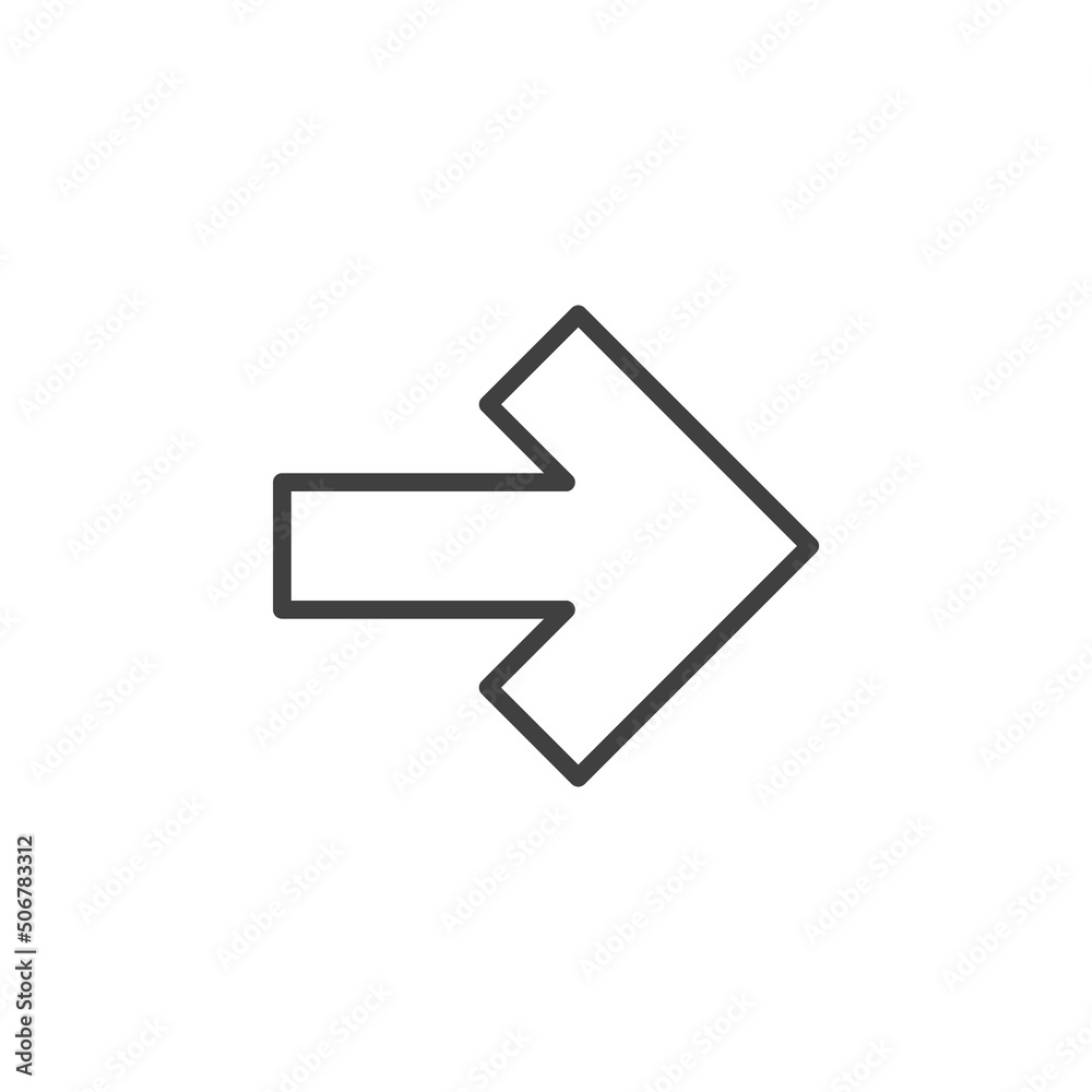 Arrow point line icon Arrow point line icon