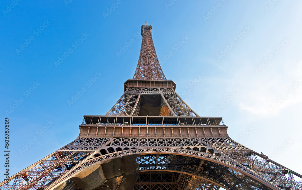 Wideangle View of Eiffel Tower