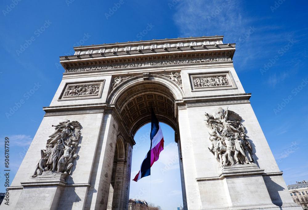 Fototapeta premium Arc de Triomphe in Charles De Gaulle