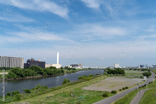 多摩川の風景 Tamagawa River Japan
