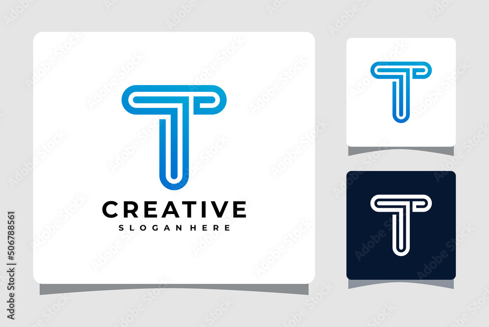 Letter T Line Logo Template Design Inspiration
