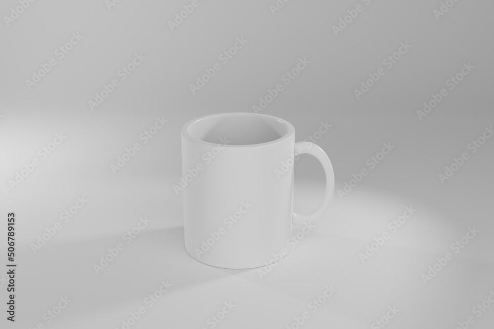 ceramic coffee mug on 3d rendering ceramic coffee mug on 3d rendering