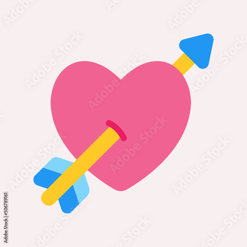 Love cupid icon in flat style, use for website mobile app presentation