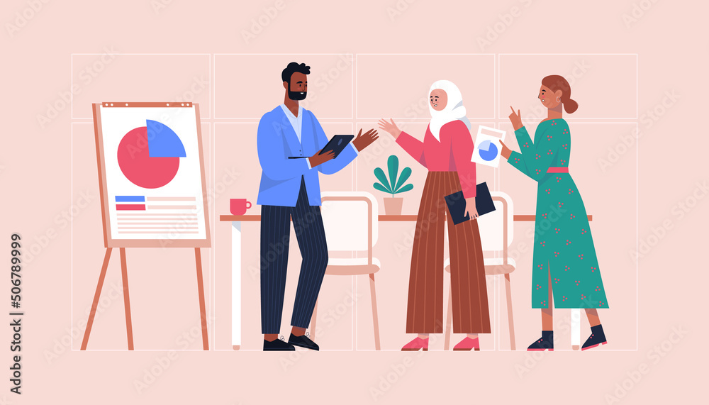 Fototapeta premium People discussing idea