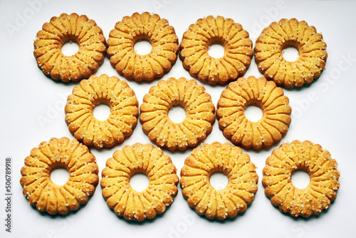 wheat dessert cookies on a white background