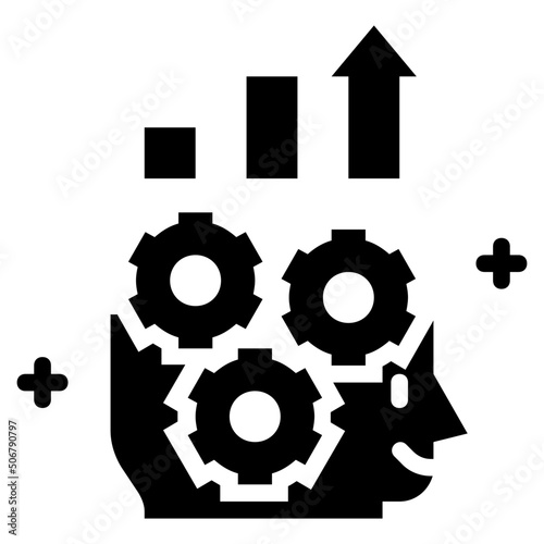 self improvement glyph icon