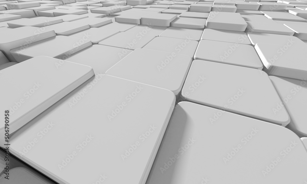 White cubes structure. Abstract futuristic background. White cubes structure. Abstract futuristic background.