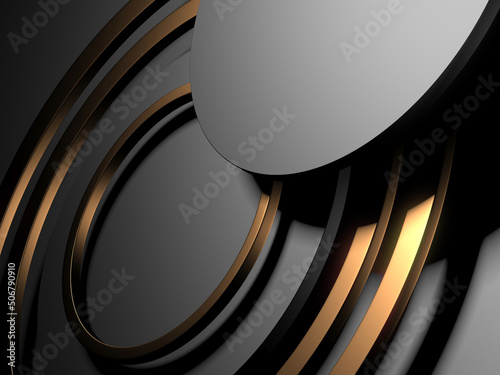 Luxury abstract background. Dark black gold. premium design mock up