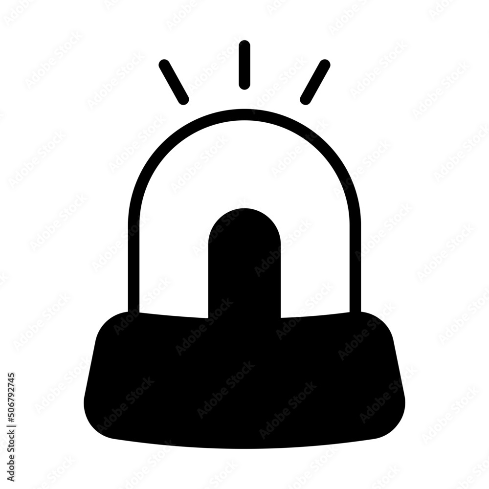 Obraz premium siren light glyph icon