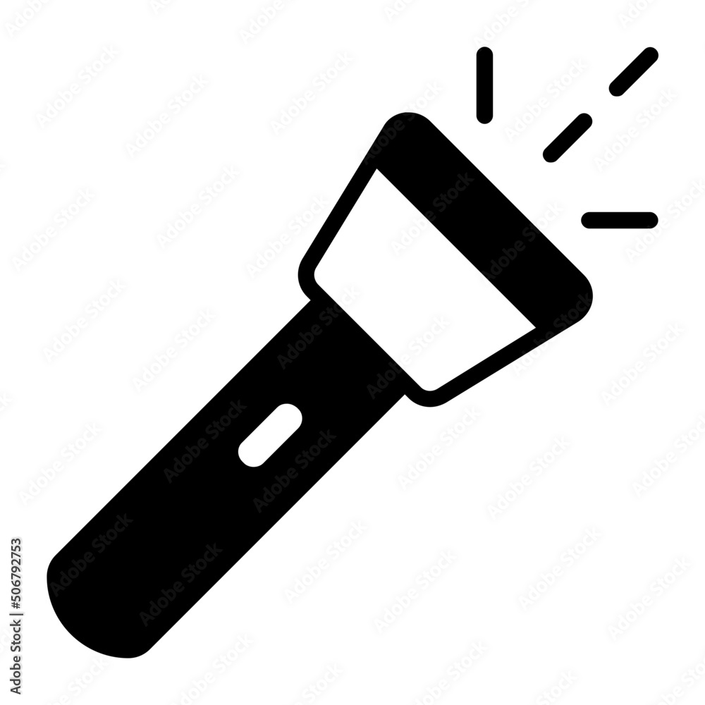 flashlight glyph icon flashlight glyph icon