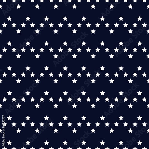 White stars navy background seamless pattern. © FRESH TAKE DESIGN
