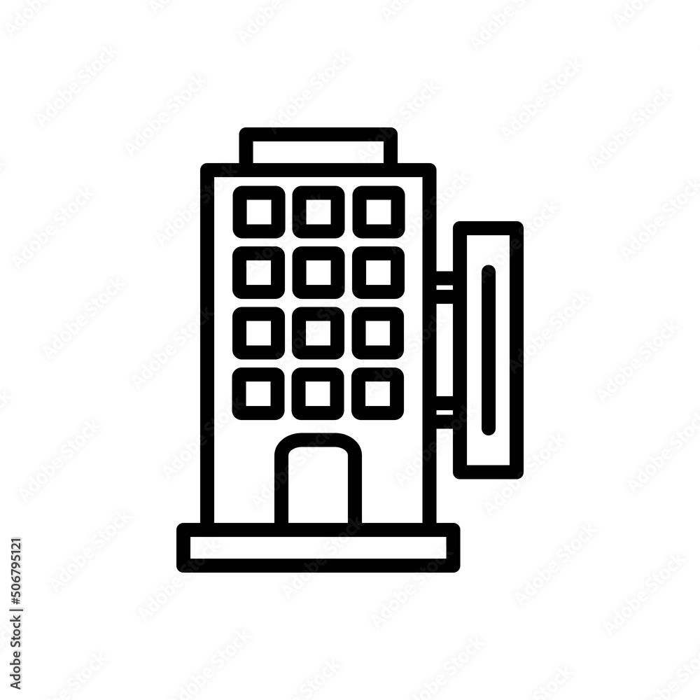 hotel new icon simple vector