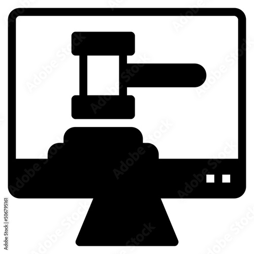 bidding glyph icon