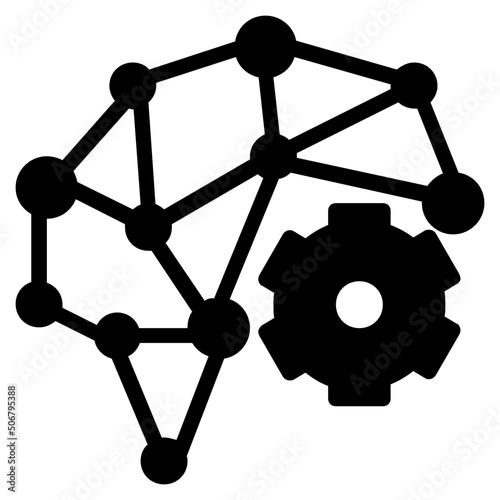 deep learning glyph icon