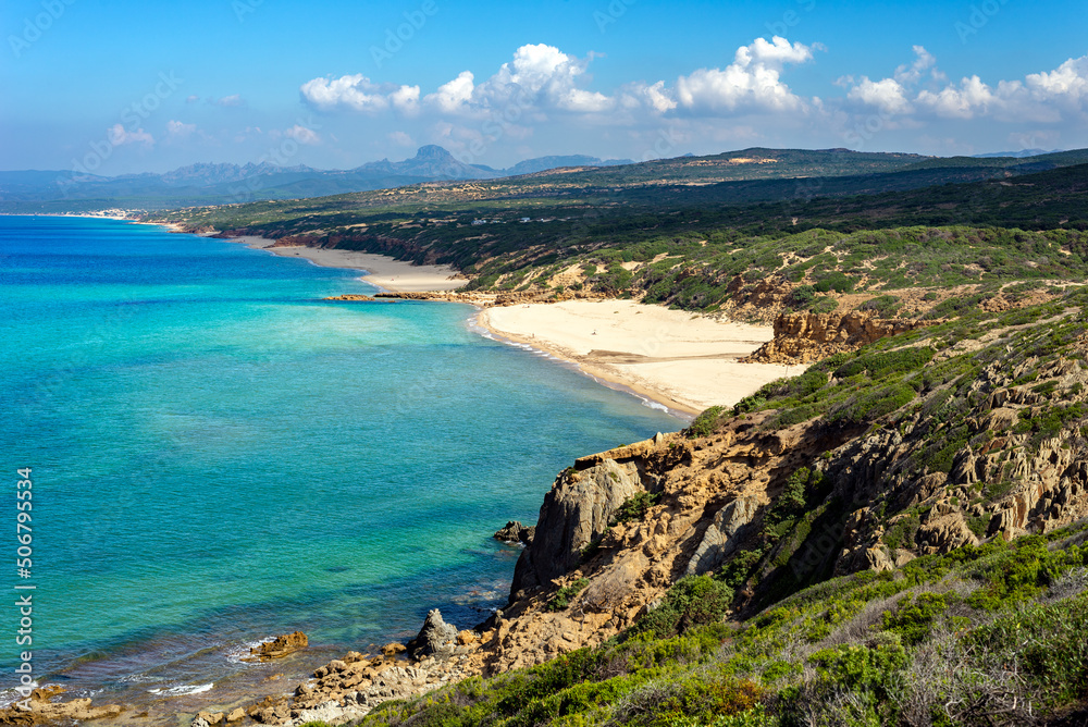 Fototapeta premium Sardegna, panorama della splendida e selvaggia costa di Scivu, ad Arbus, Italia, Europa 