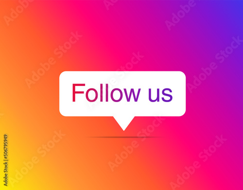 Hand Mouse Cursor Clicks the Follow us Button social media vector illustration