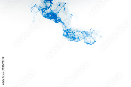 Real Blue Ink Flowing in the Water