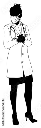 Doctor Woman Medical Silhou...