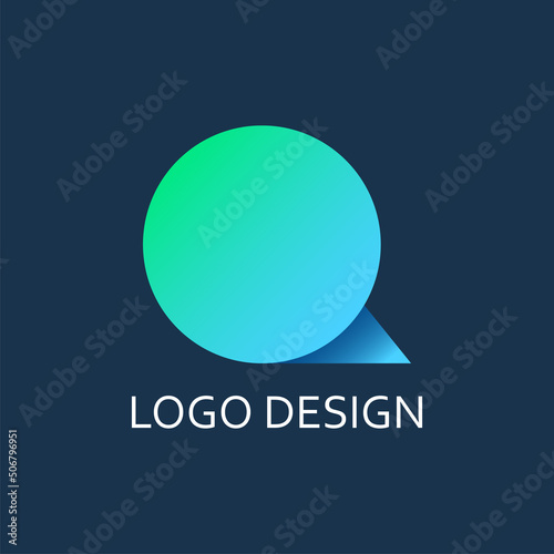 modern letter q gradient for logo company design