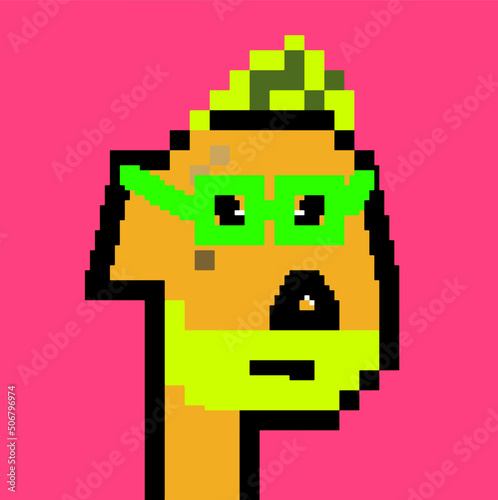 illustration of a dog, digital Art, Pixel Art