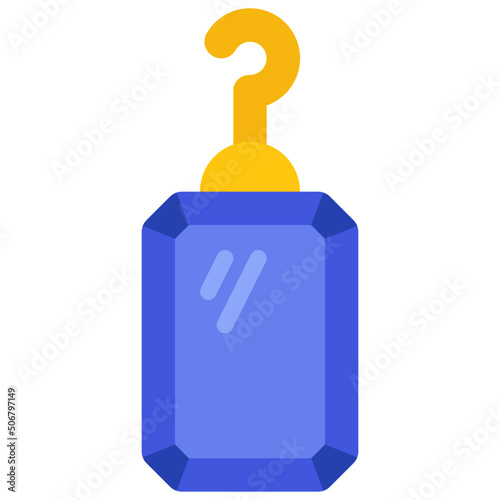 Rectangle Gem Earring Icon
