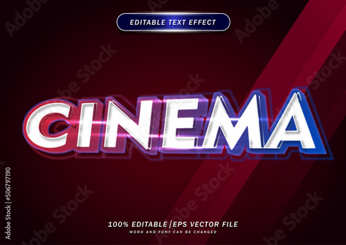 Colorful cinematic text style editable effect