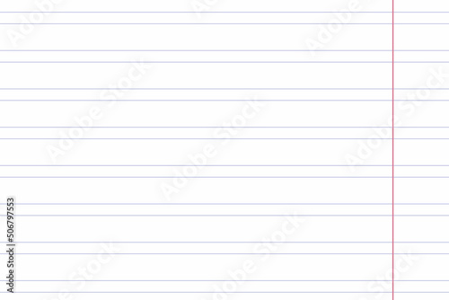 Blank white line school paper