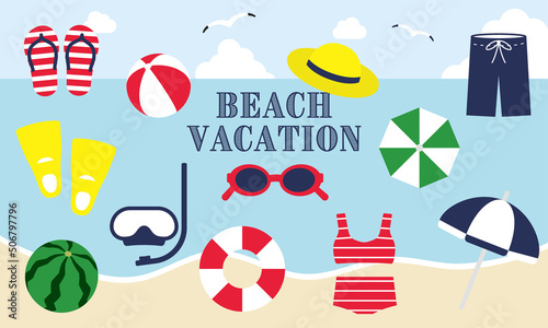 夏の海や海辺,BEACH VACATION